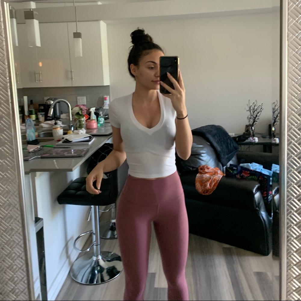 White V Neck Crop Top